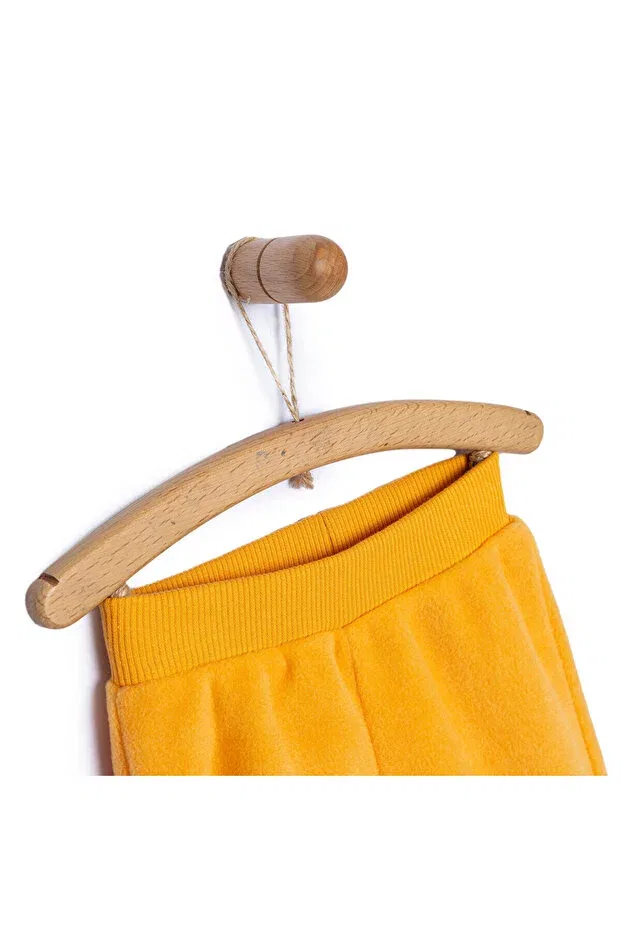 Детские брюки для мальчиков из флиса с резинкой на щиколотке Ebebek Hello Baby, Dark Yellow — фото 3