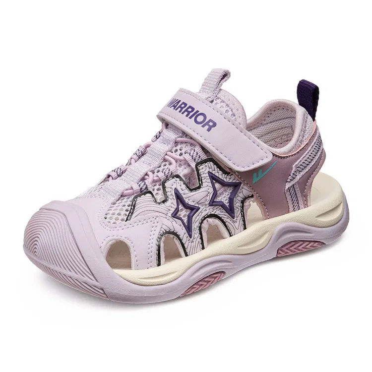 Детские сандалии с завышенным каблуком, Purple, Abrasion Resistant Breathable Height Increasing Low top, WARRIOR — фото 3
