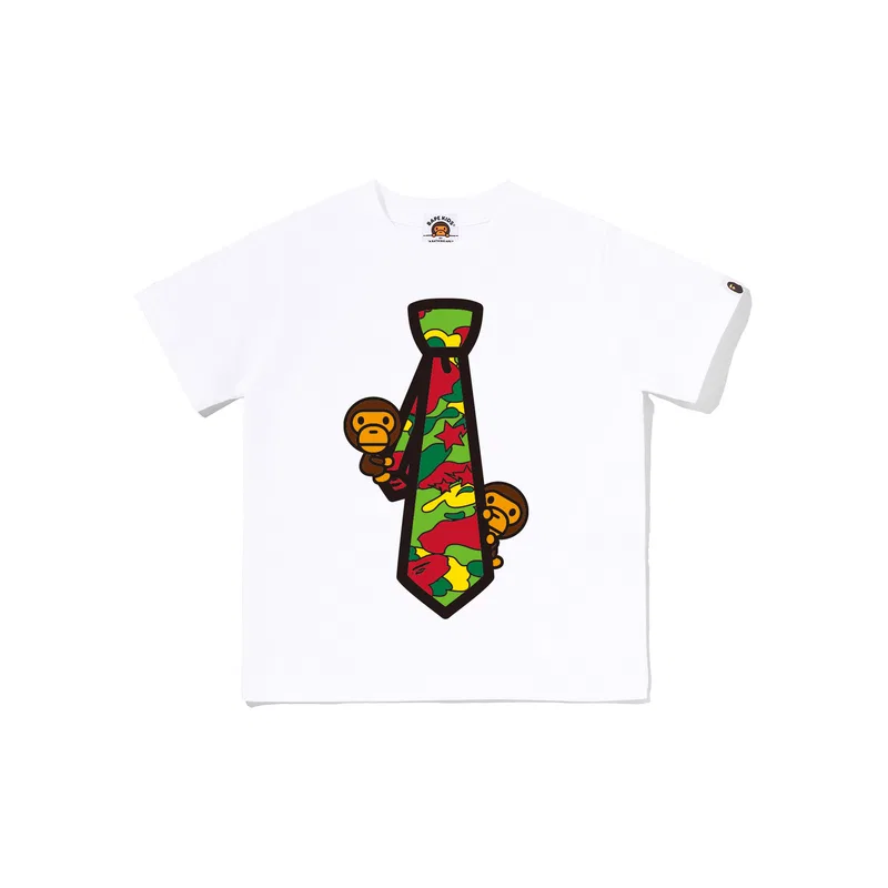 Детская футболка с круглым вырезом A BATHING APE, Белая