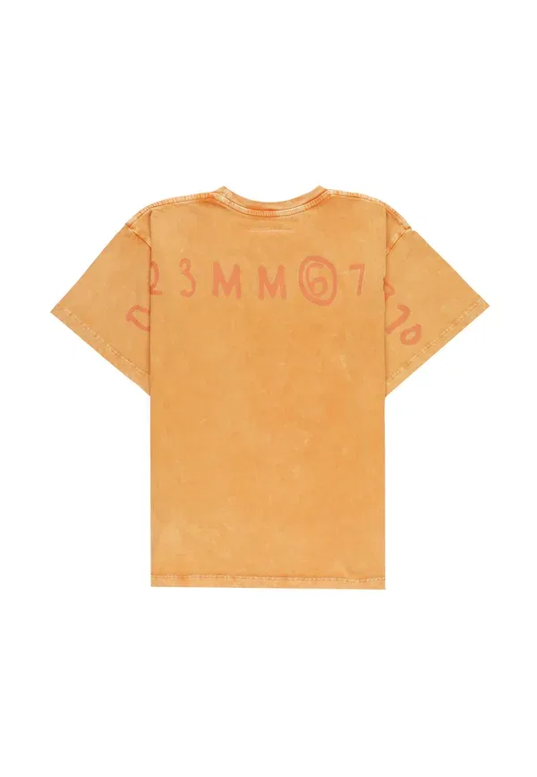 Футболка с принтом T-shirt Mm6 Maison Margiela, оранжевый — фото 2