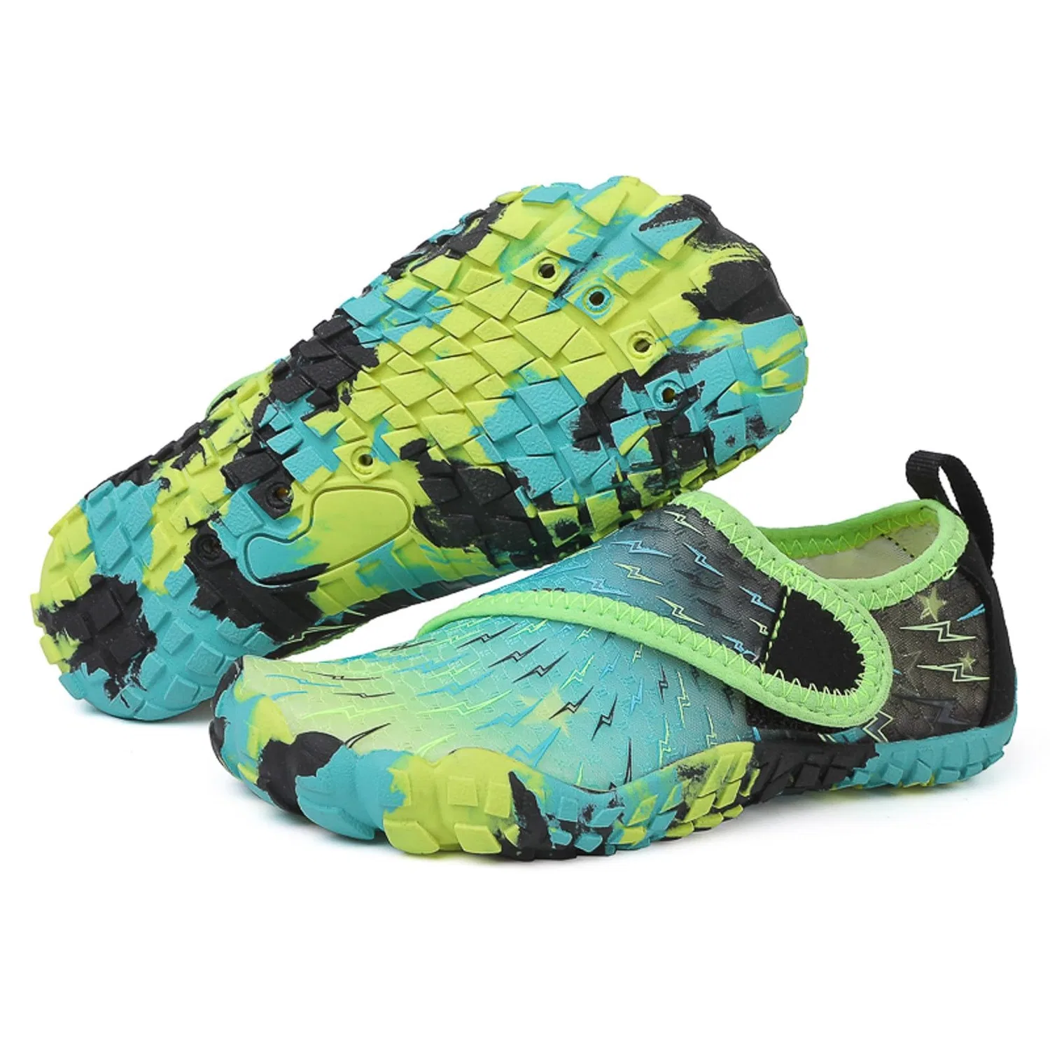 Детские кроссовки с принтом Barefoot Scarpe Scoglio Bambino Trekking Bambina Ginnastica Ragazzo 35 da Pianta Larga con Elastico Estive Bimbo Basket 34 Tela Bimba 24 Primavera 25 Corsa XS in Ortopediche Bambini, Verde