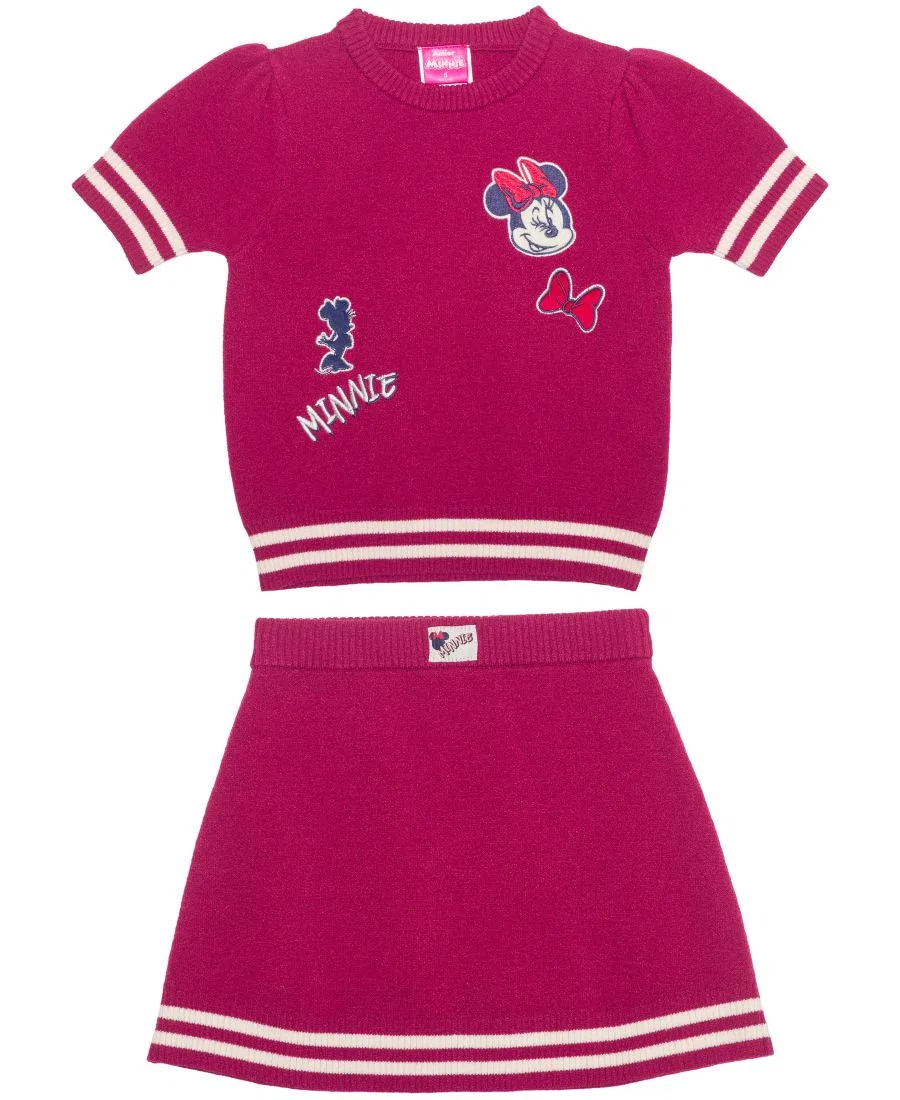 Детский комплект из свитера и юбки с Микки Маус Minnie Mouse 2-Piece Set Disney, Burgundy