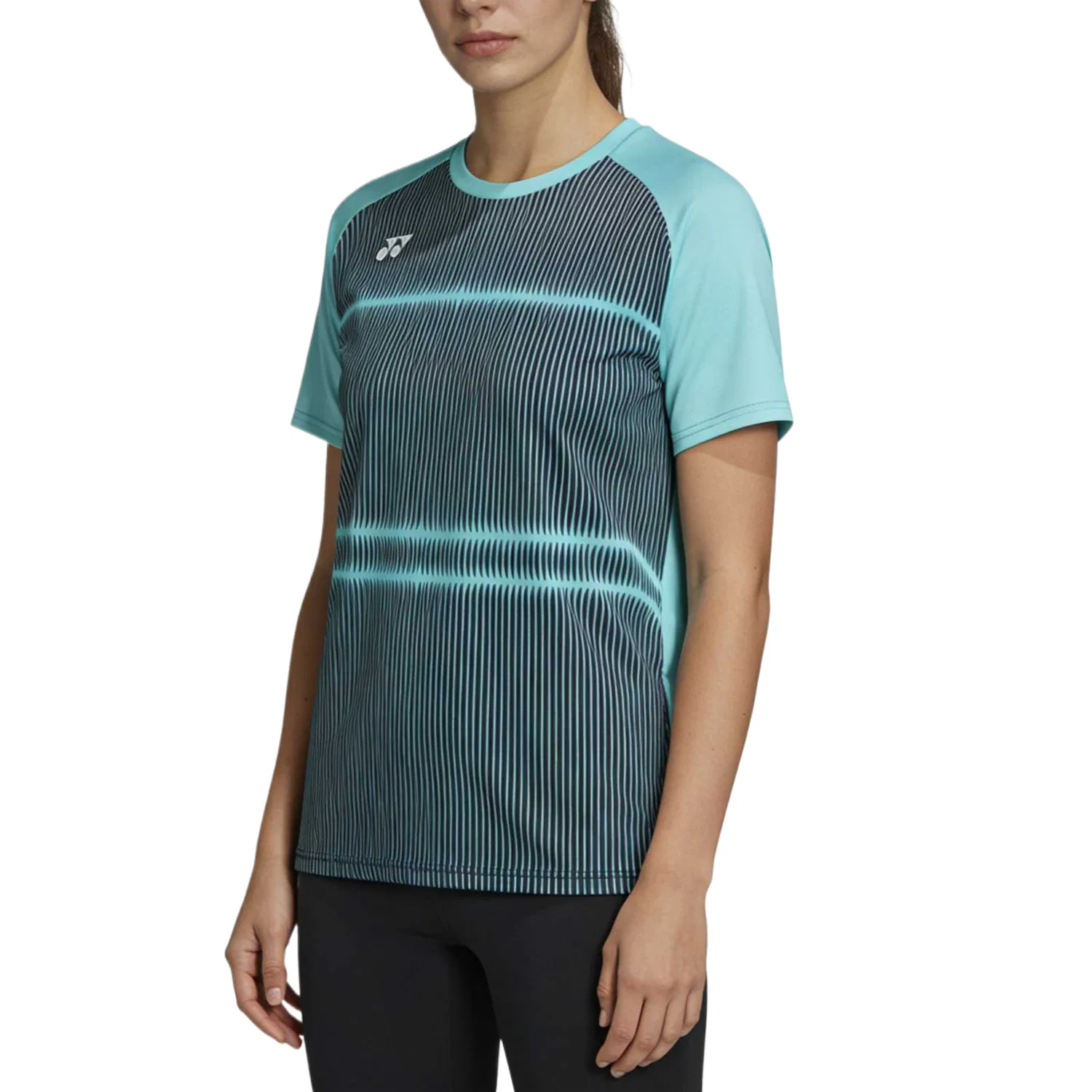Детская футболка для бадминтона с круглым вырезом Dark Navy Blue YONEX — фото 4