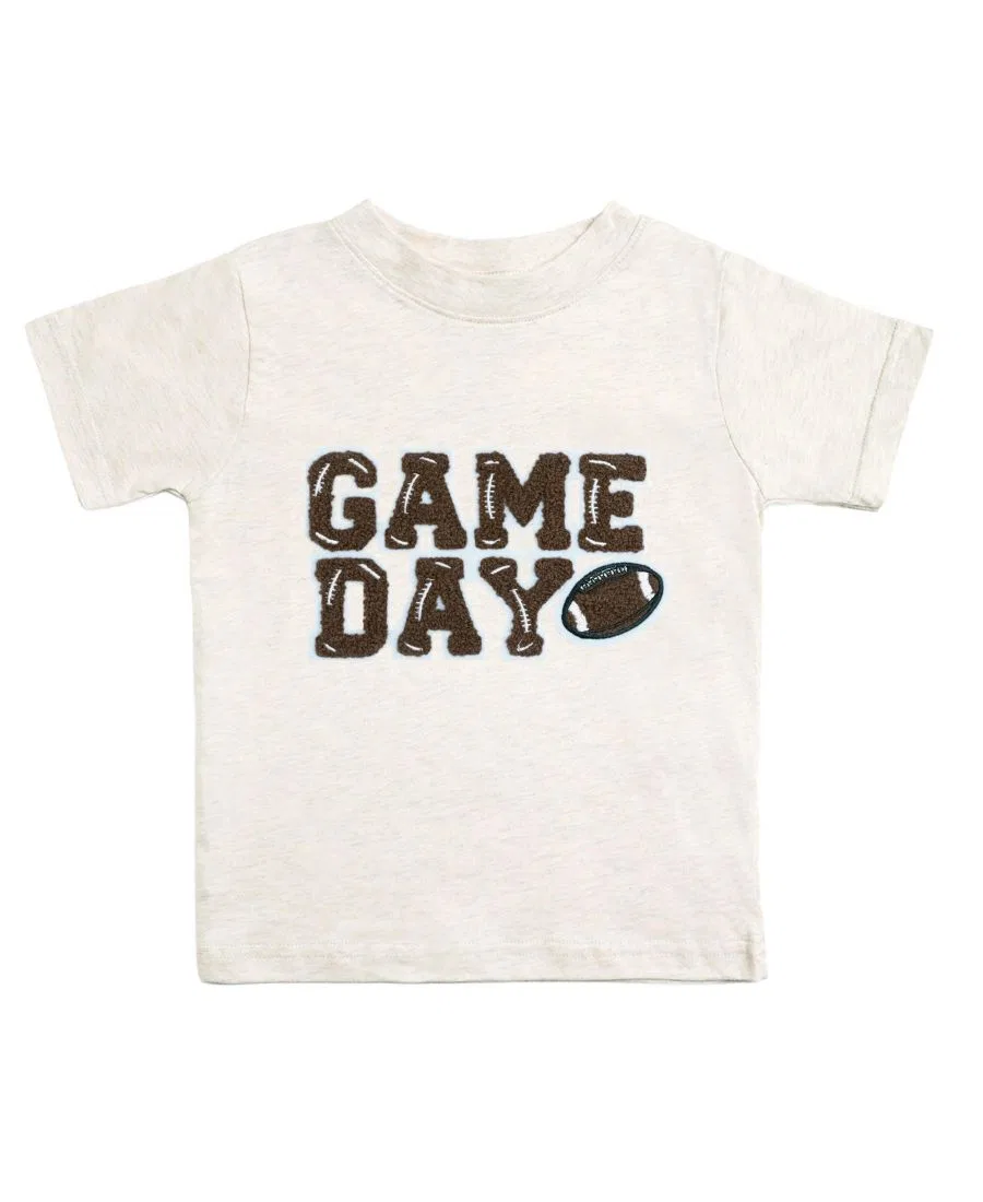 Детская футболка с коротким рукавом Game Day Patch Sweet Wink, Natural Heather
