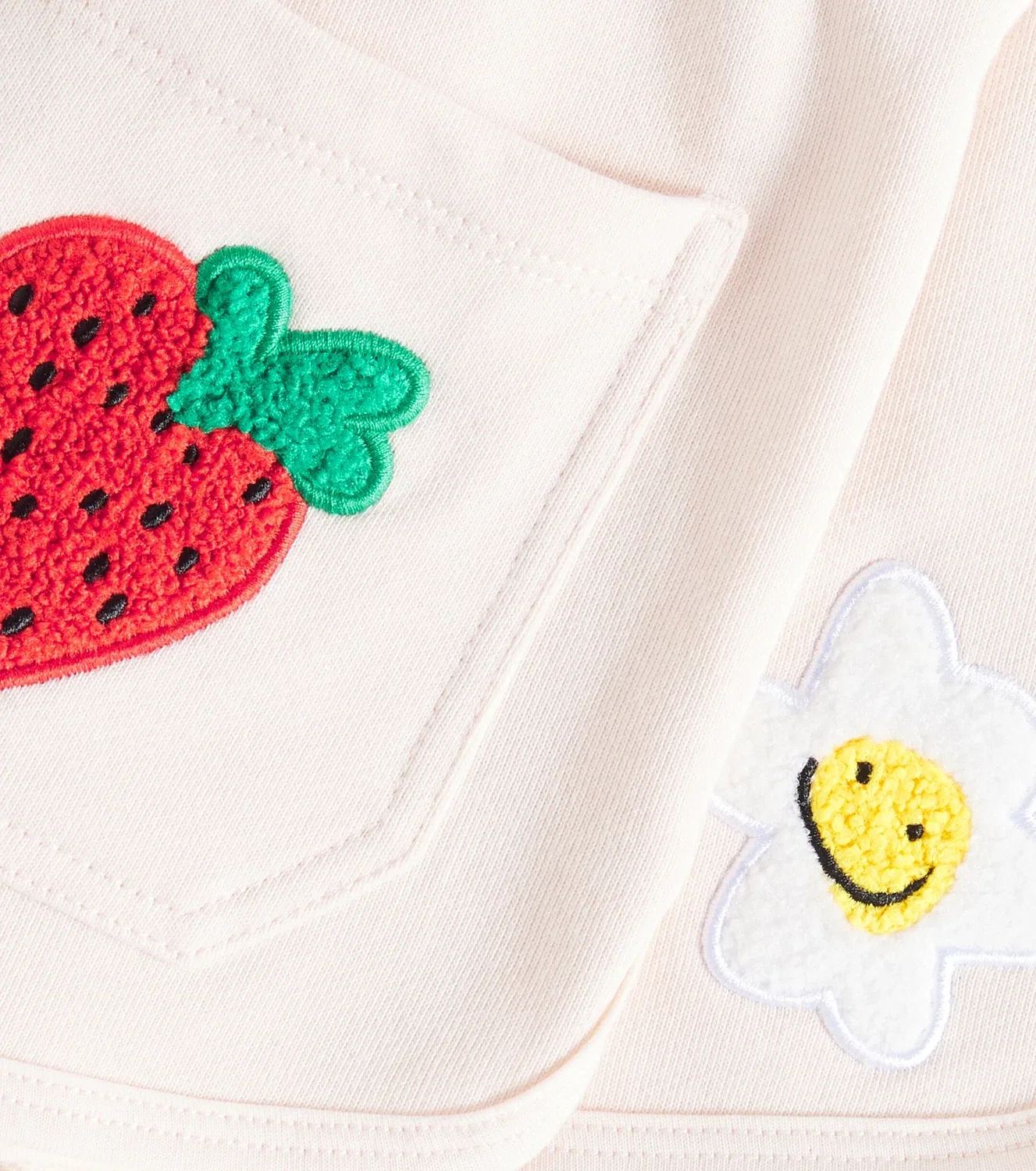 Шорты хлопковые с аппликациями Stella Mccartney Kids, белый — фото 2