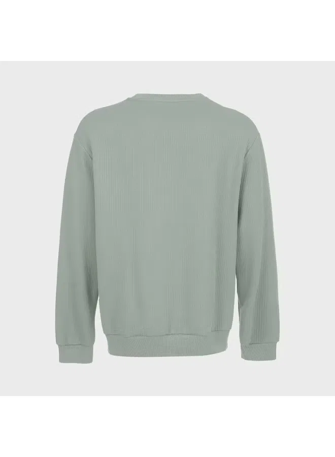 Худи с длинным рукавом минималистичное Zara, зеленый — фото 3