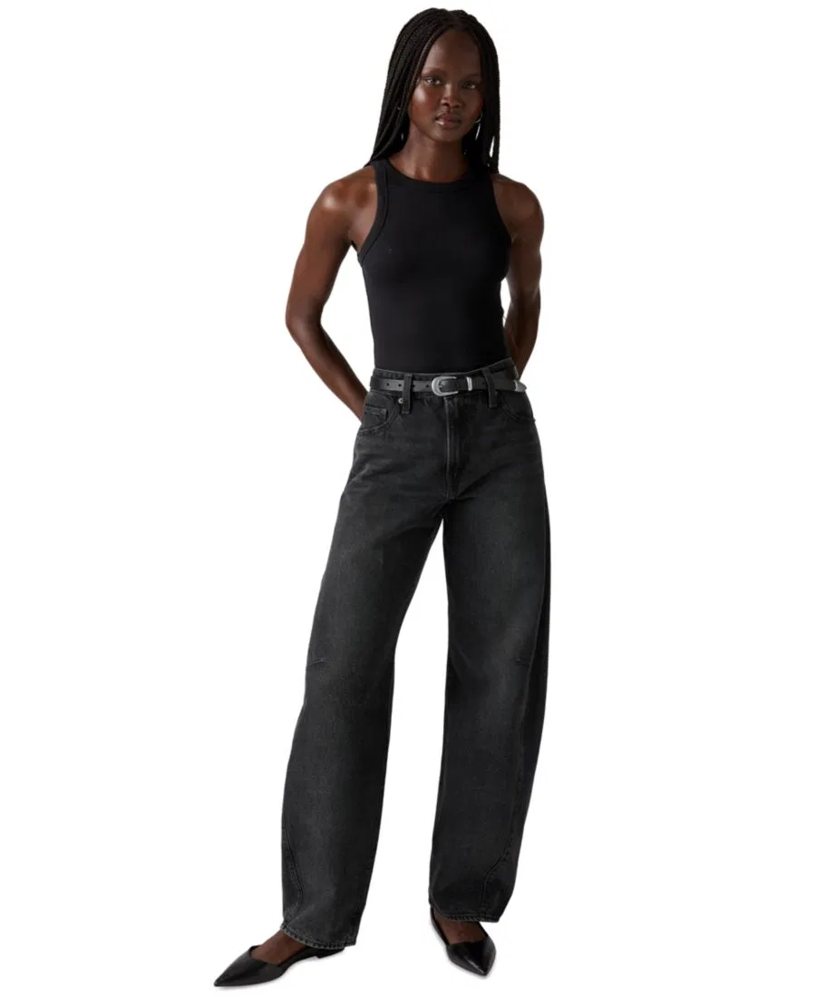 Джинсы Levi's Premium Women's Baggy Dad Cotton Barrel-Leg Jeans, Rebel Edge Barrel — фото 2