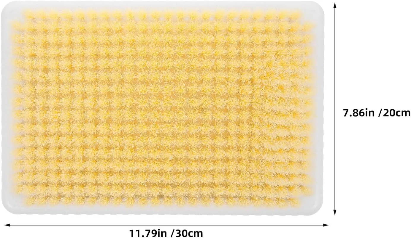 Набор из 2 настенных скрабберов для спины с мягкой щетиной, VALICLUD, 30x20x3 см, Желтый — фото 2