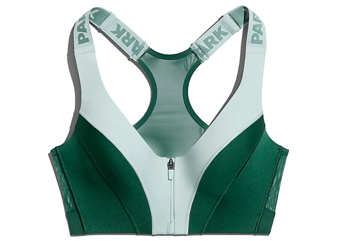 Женский бюстгальтер с застежкой-молнией Ivy Park Adidas, Green Tint/Dark Green