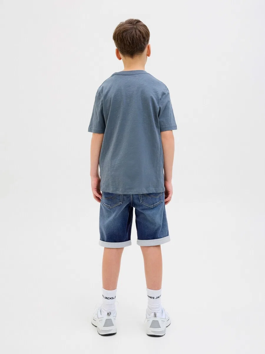 Джинсовые шорты Jack & Jones Junior Regular 'JJIRick JJIcon' синего цвета — фото 4