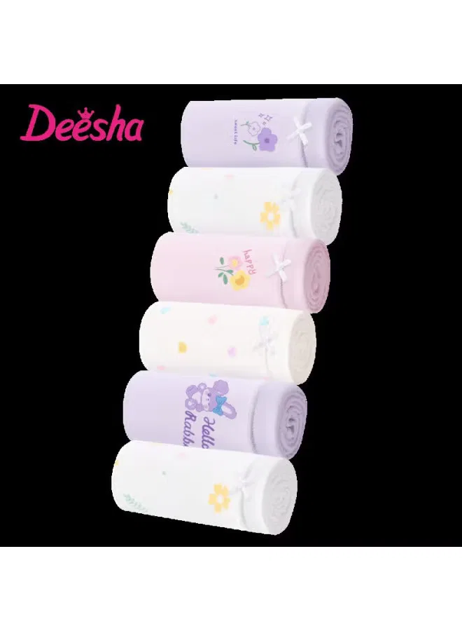 Трусы-слипы детские для девочек 6 штук Deesha