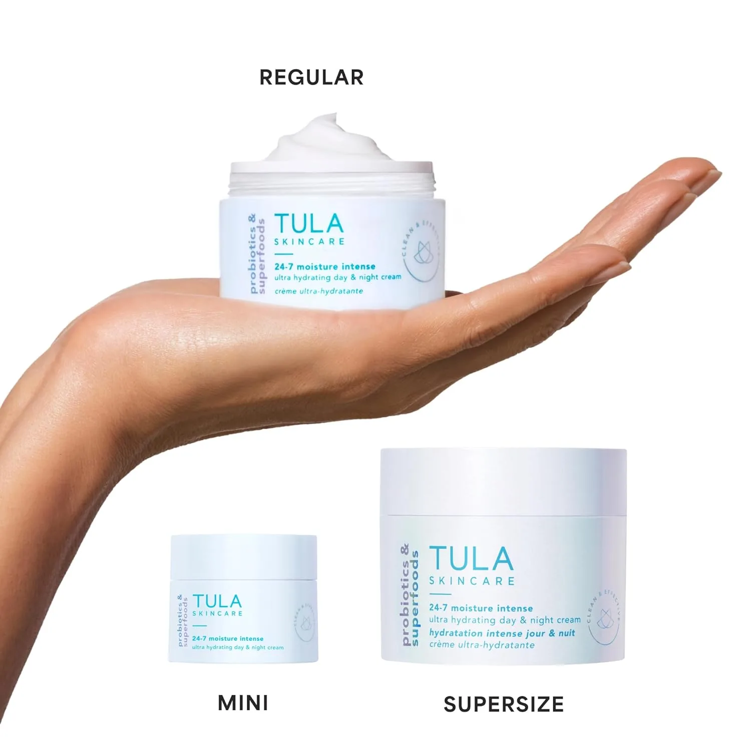 Очищающее средство для лица TULA Skin Care Cult Classic, 190 мл + Ультраувлажняющий дневной и ночной крем 24-7 Moisture - дорожный размер, 14 мл, набор из 2 предметов — фото 3