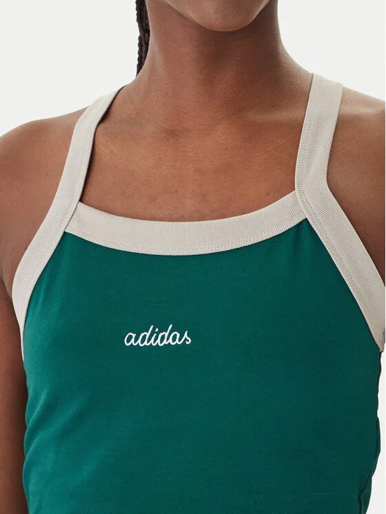Топ slim fit Seasonal Essentials Colorpop Adidas, зеленый — фото 4