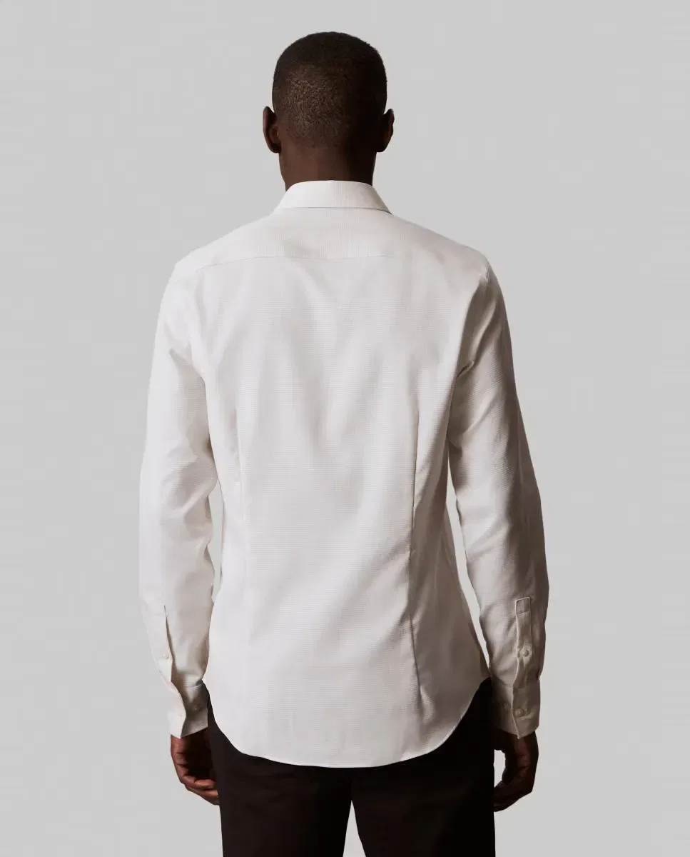 Мужская рубашка из эластичного хлопка slim Beige Calvin Klein, Beige — фото 2