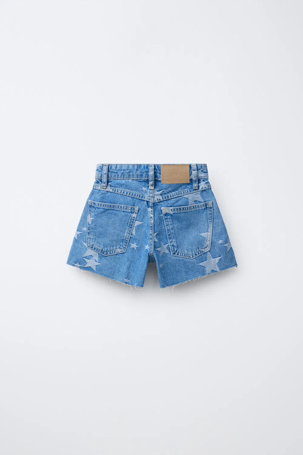 Шорты-бермуды из джинсовой ткани с принтом в виде звезд ZARA, Blue — фото 2