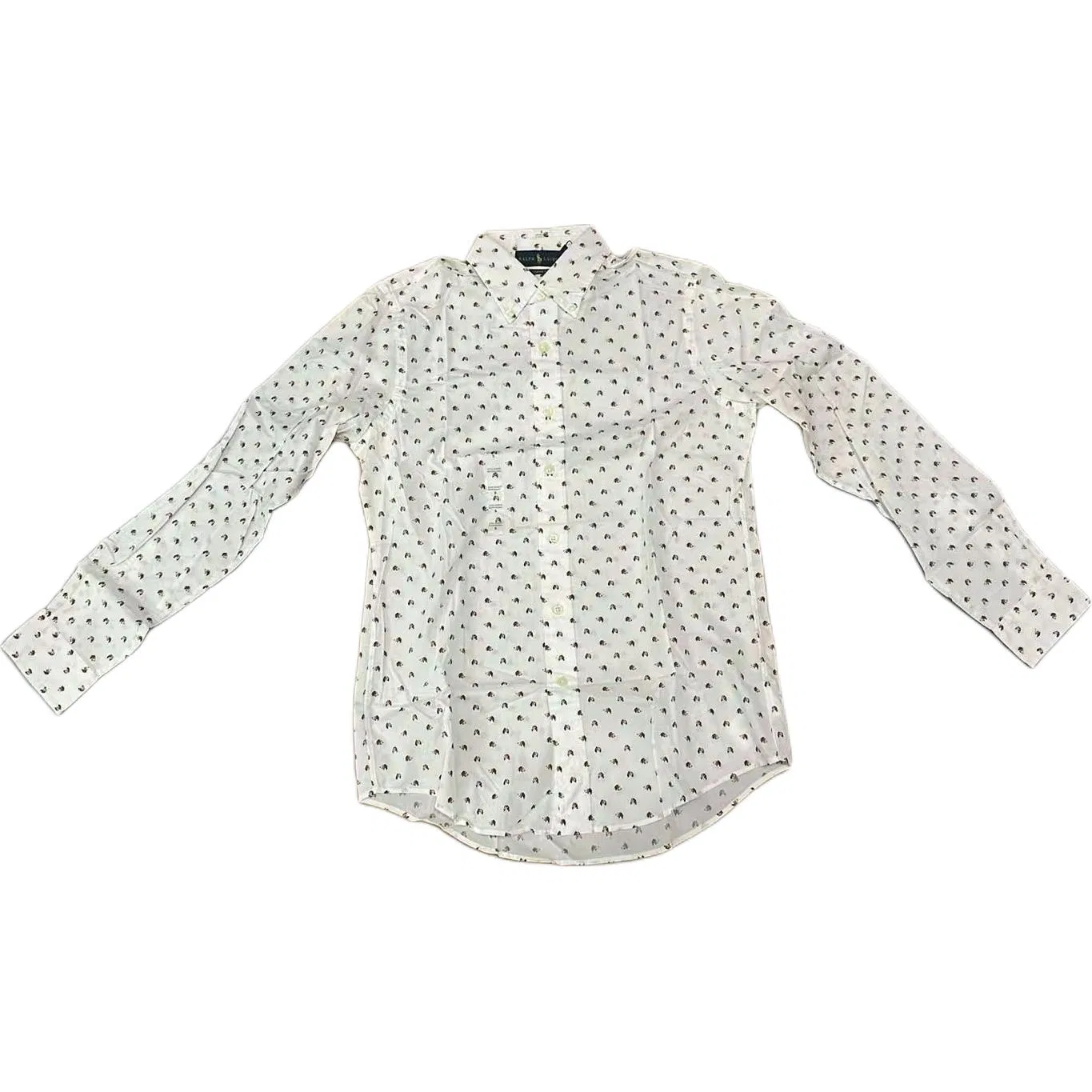 Мужская рубашка с воротником Белая Polo Ralph Lauren, White