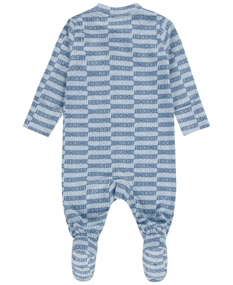 Детский комбинезон-слип с длинным рукавом, на молнии abercrombie kids, Moonlight Blue — фото 2