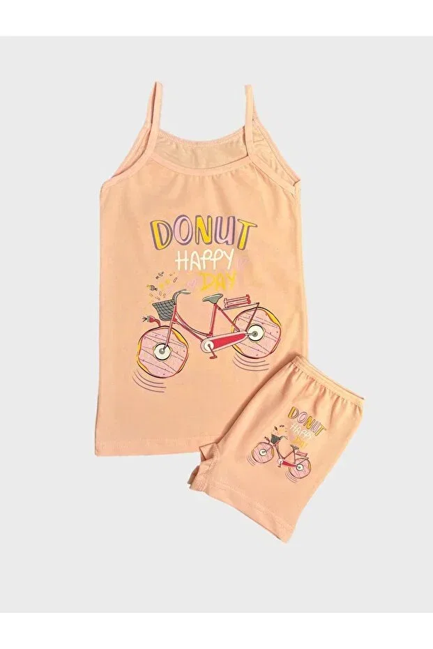 Детский комплект трусов-боксеров с принтом Donut bike patterned cotton girl's athlete boxer set Fil Kids, Yavruagzı — фото 2