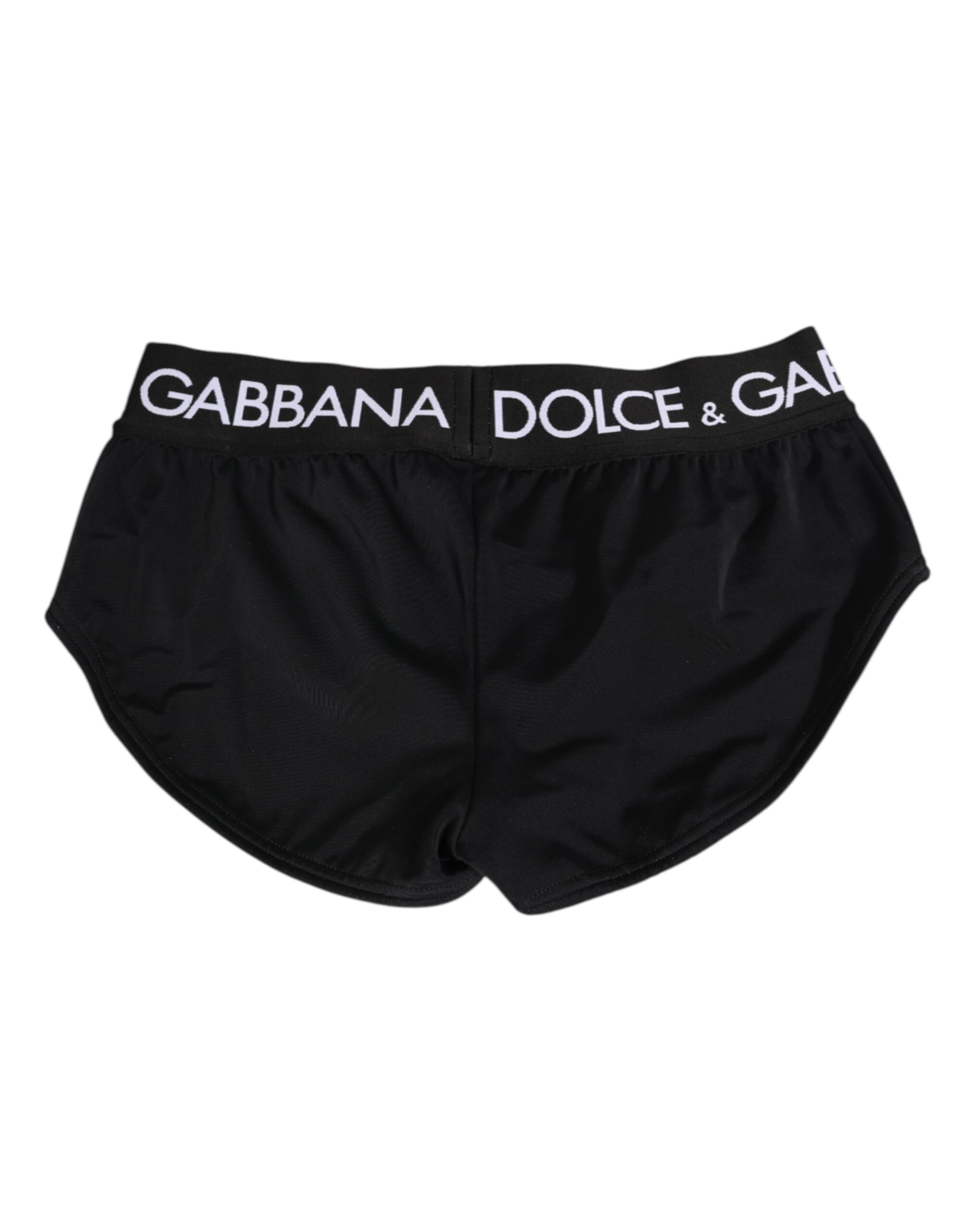 Черные нейлоновые шорты с логотипом на поясе Dolce & Gabbana, черный — фото 3