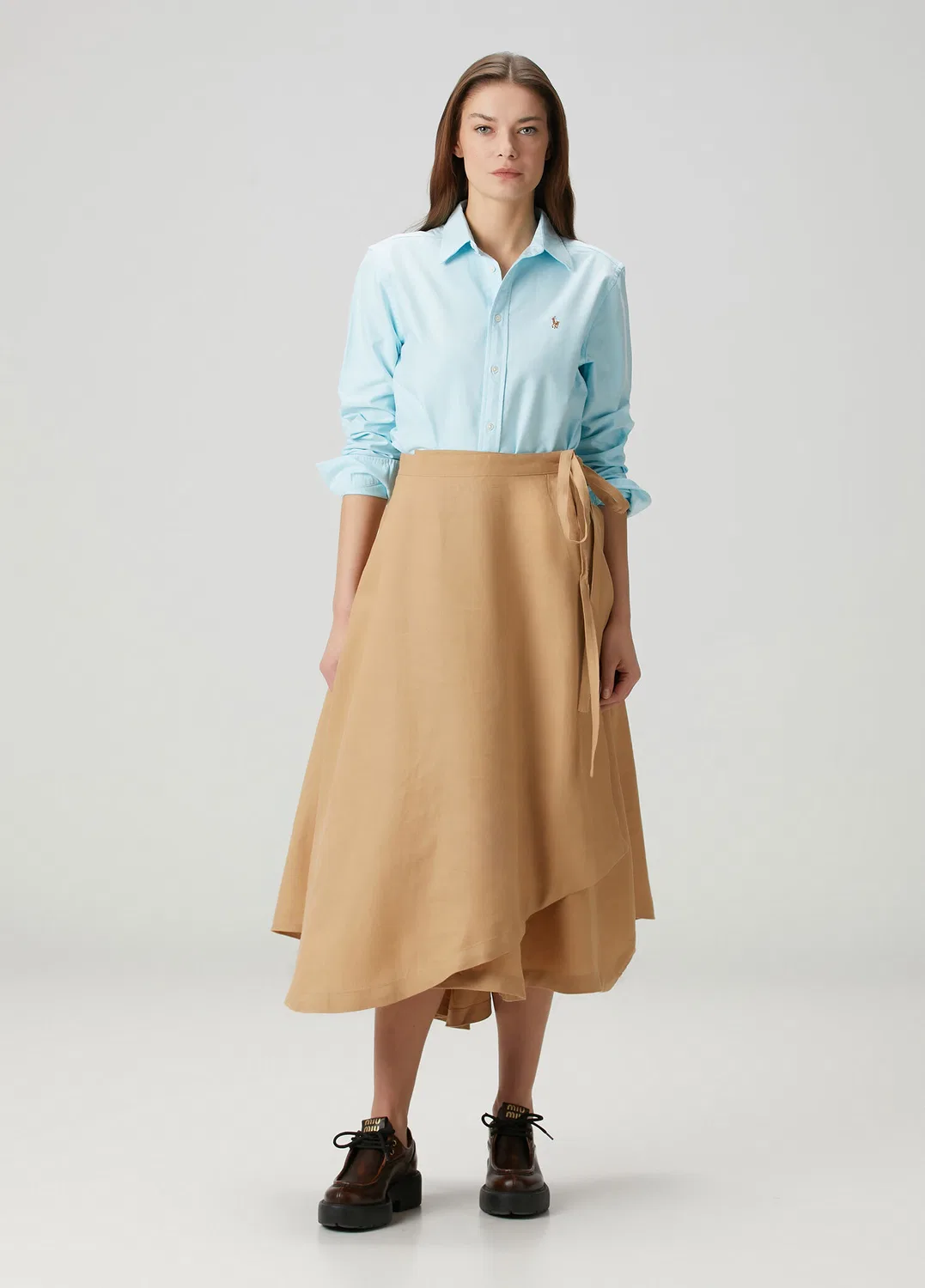 Блузка Polo Ralph Lauren, light blue — фото 2