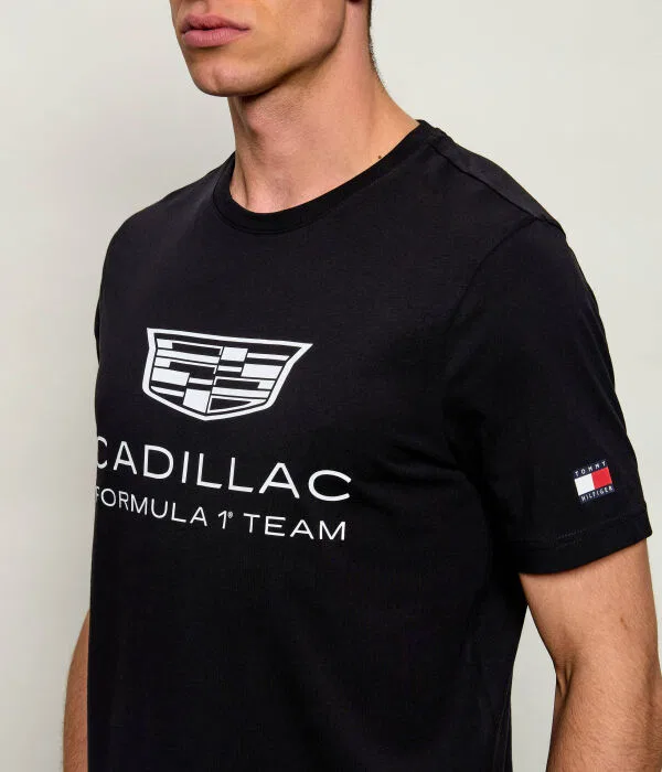 Мужская футболка с принтом Tommy Hilfiger X Cadillac Formula 1 Team, черный — фото 4