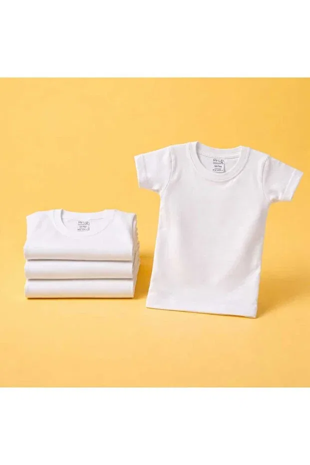 Детский комплект футболок с коротким рукавом хлопковый Butik, White