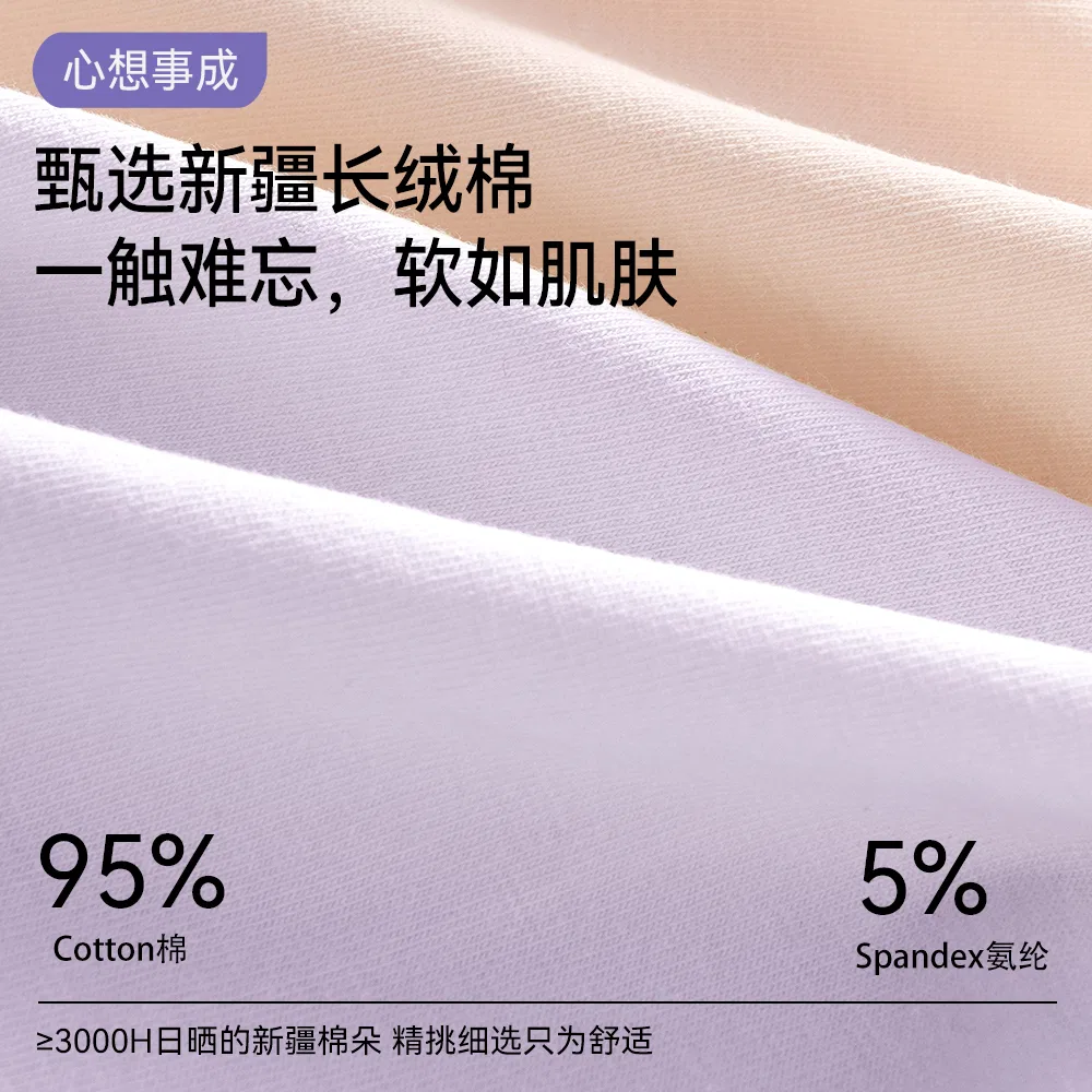 Детский комплект трусов для девочек 100% хлопок Red bean, Purple — фото 4