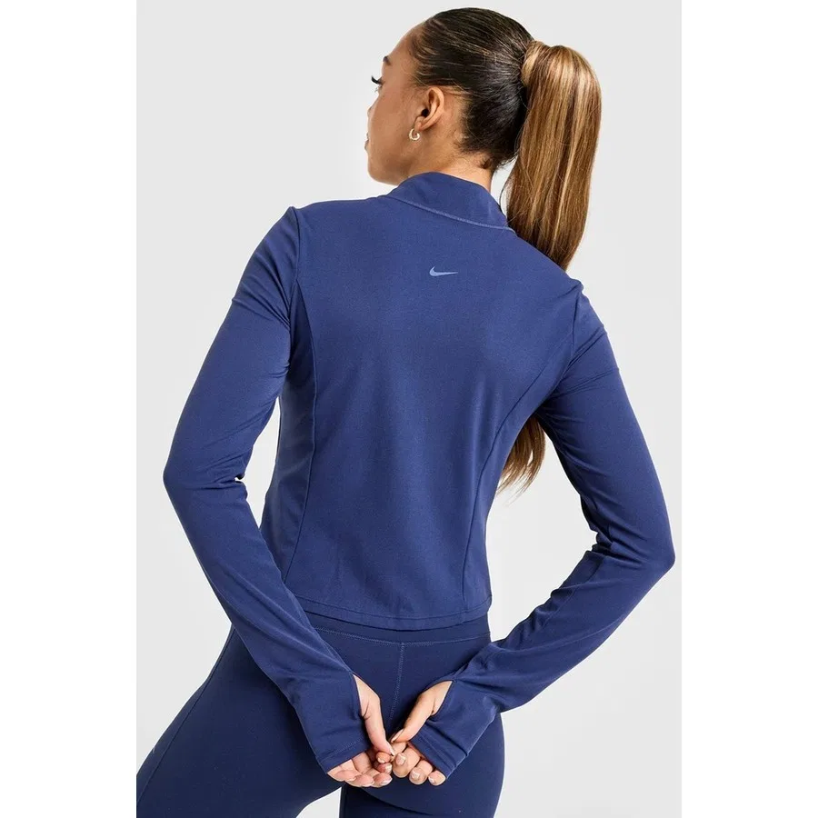 Женский свитшот с длинным рукавом Nike Zenvy Dri-Fit Full-Zip, Темно-синий — фото 2