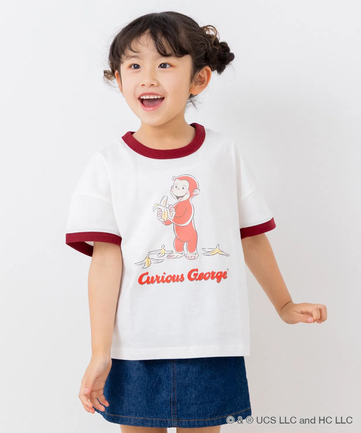 Детская футболка с коротким рукавом Curious George Chil2, Белый