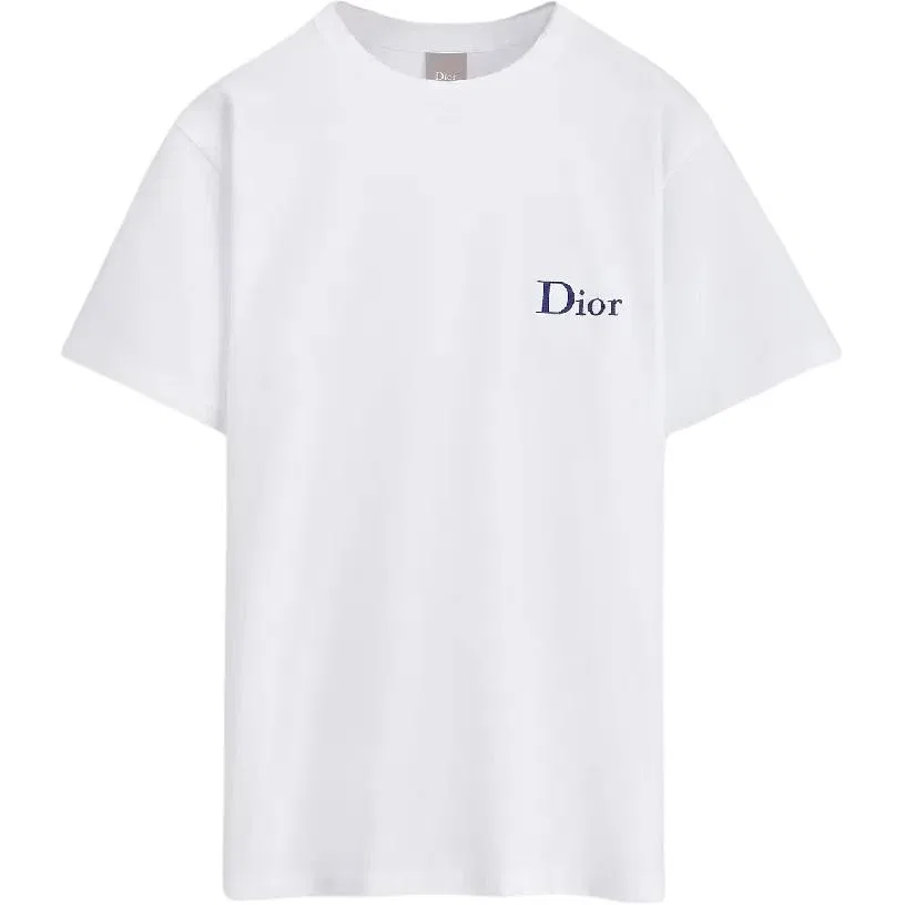 Футболка с круглым вырезом, свободный крой, DIOR, White