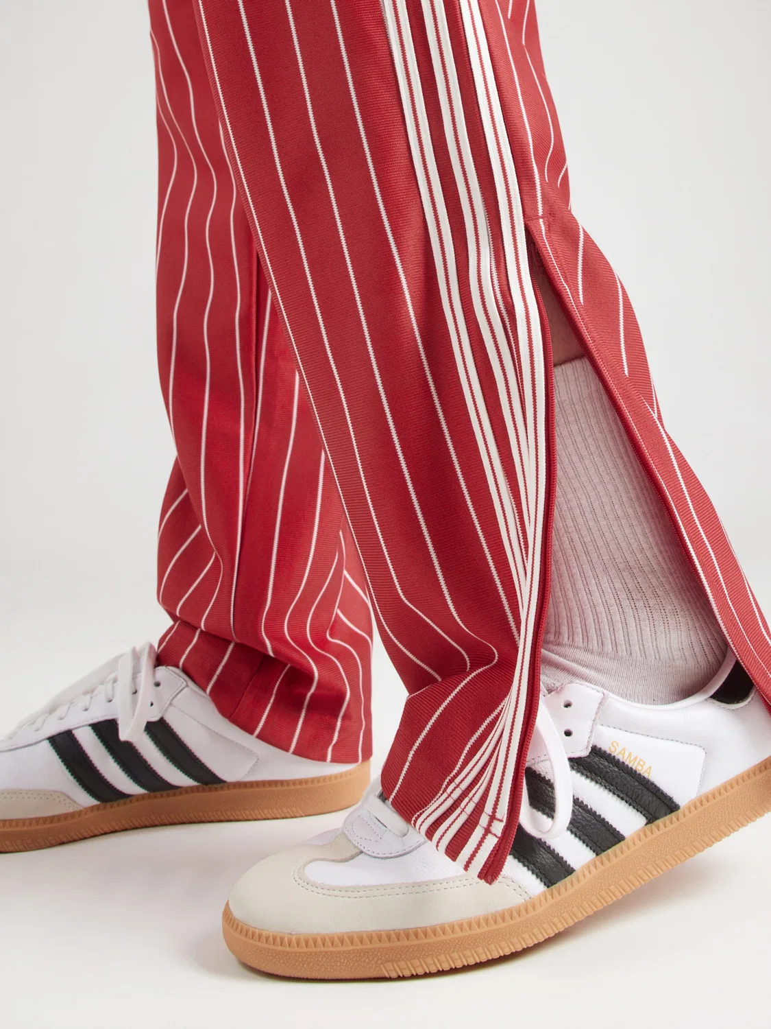 Брюки Adidas Originals свободного кроя FIREBIRD красного цвета — фото 2
