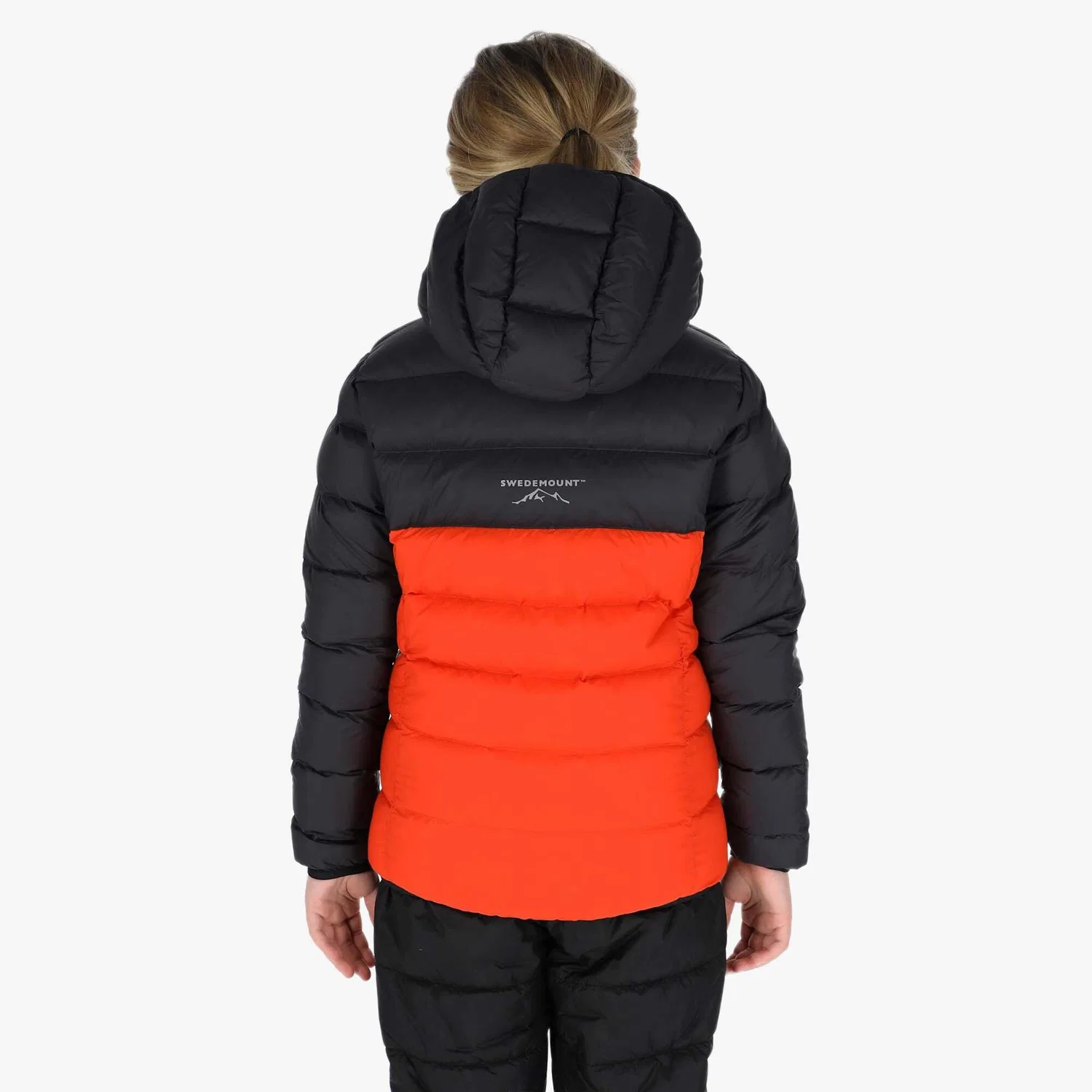 Детская пуховая куртка для мальчиков с капюшоном Ostersund 2.0 Swedemount, Darkgray Orange — фото 2