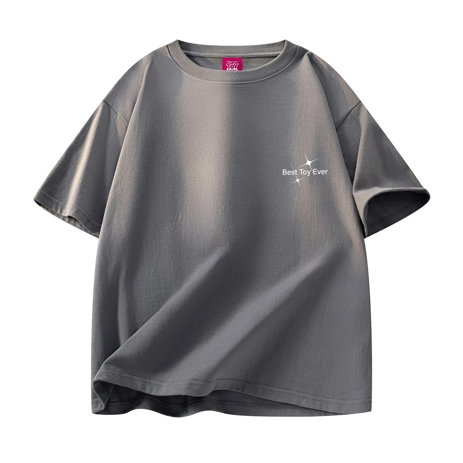 Детская футболка с принтом Disney T Shirts Unisex Crew Neck Thin Straight Fit Disney, Dark Gray