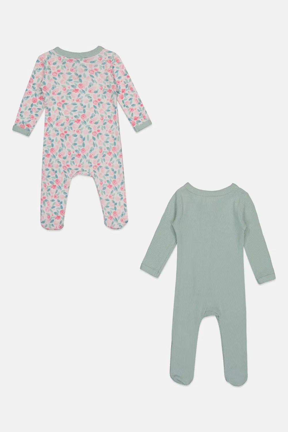 Боди-комбинезон с цветочным принтом комплект 2 шт Baby Essentials, разноцветный — фото 3