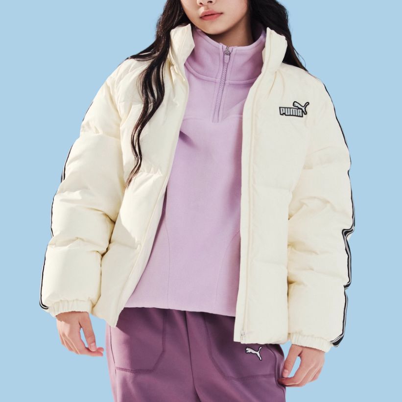 Пуховик Sportstyle Series Kids' PUMA, Ecru 10301 — фото 2