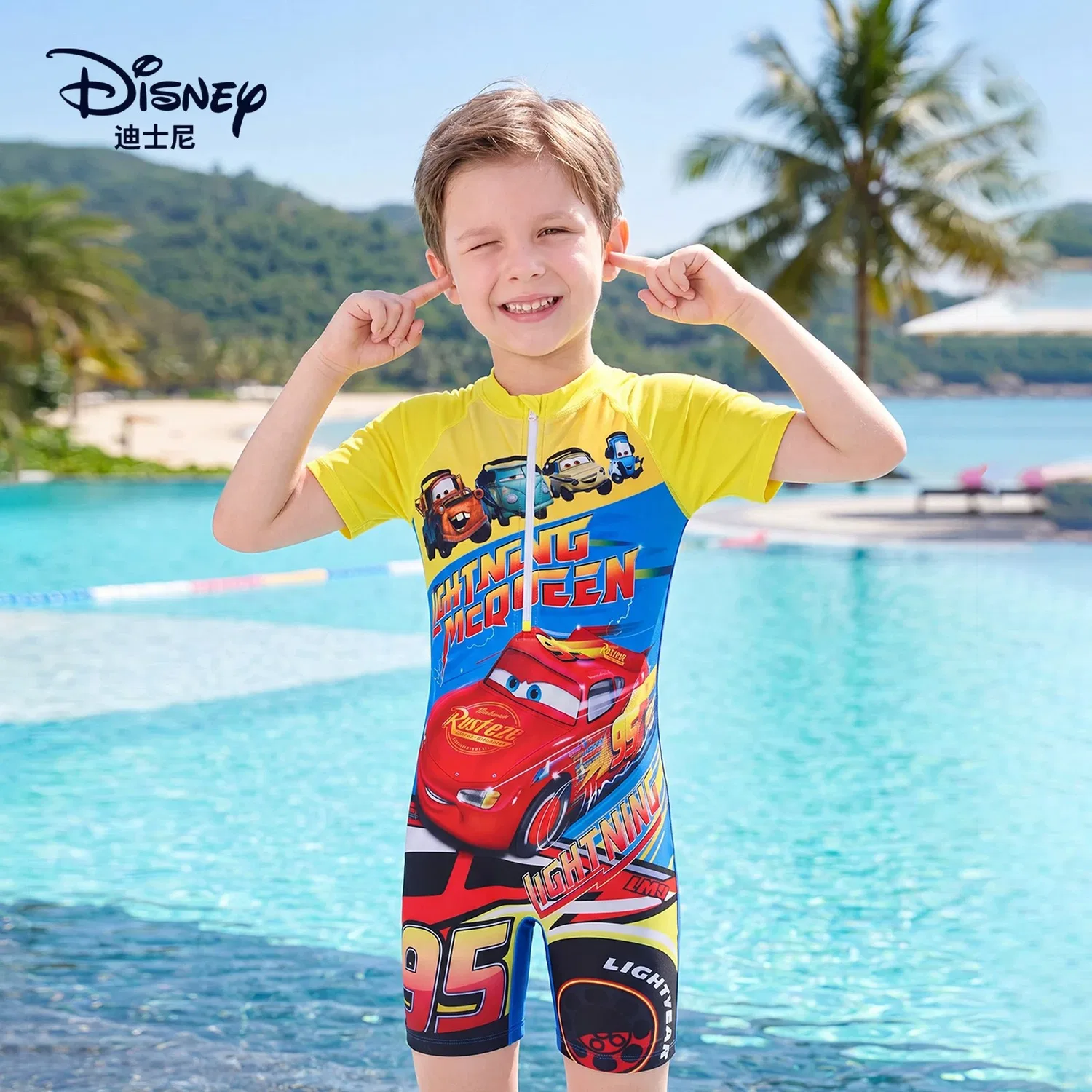 Детский комплект для плавания с принтом, Kids Swimwear Moderate Stretch, Disney — фото 3