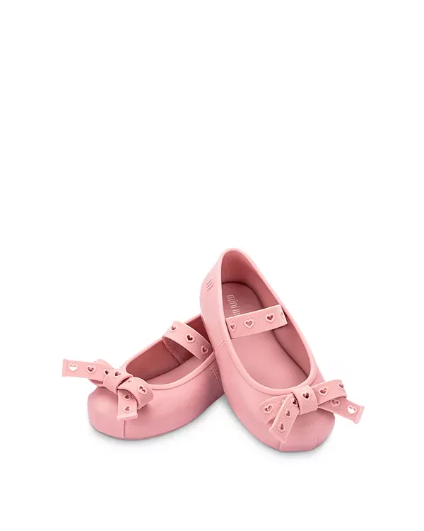Детские балетки для девочек с бантом Sophie Crush Mini Melissa, розовый — фото 4