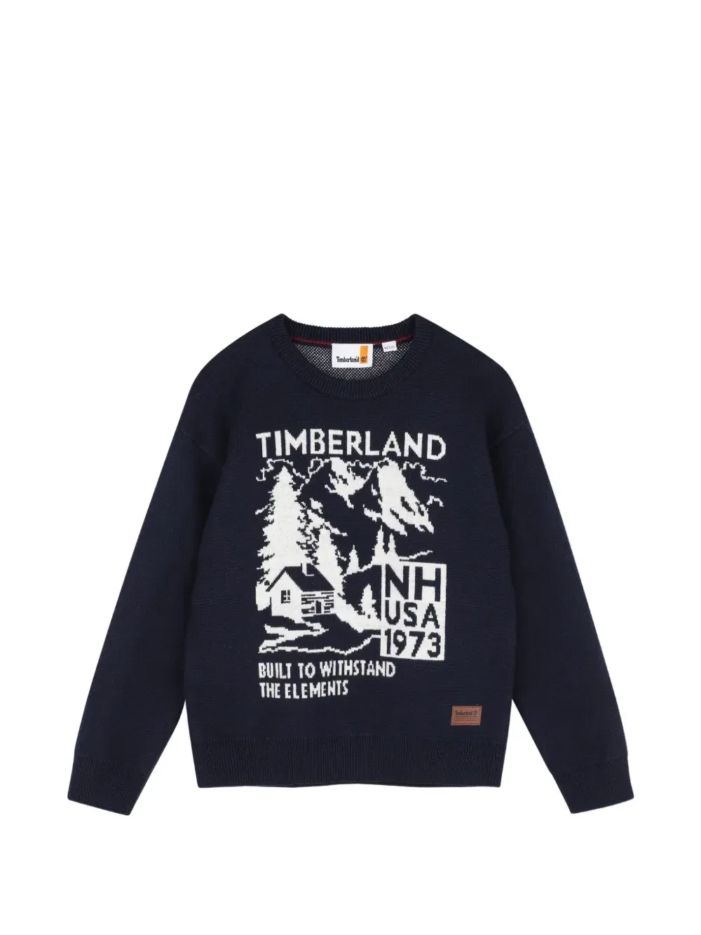 Свитер с графичным узором Timberland Kids, синий