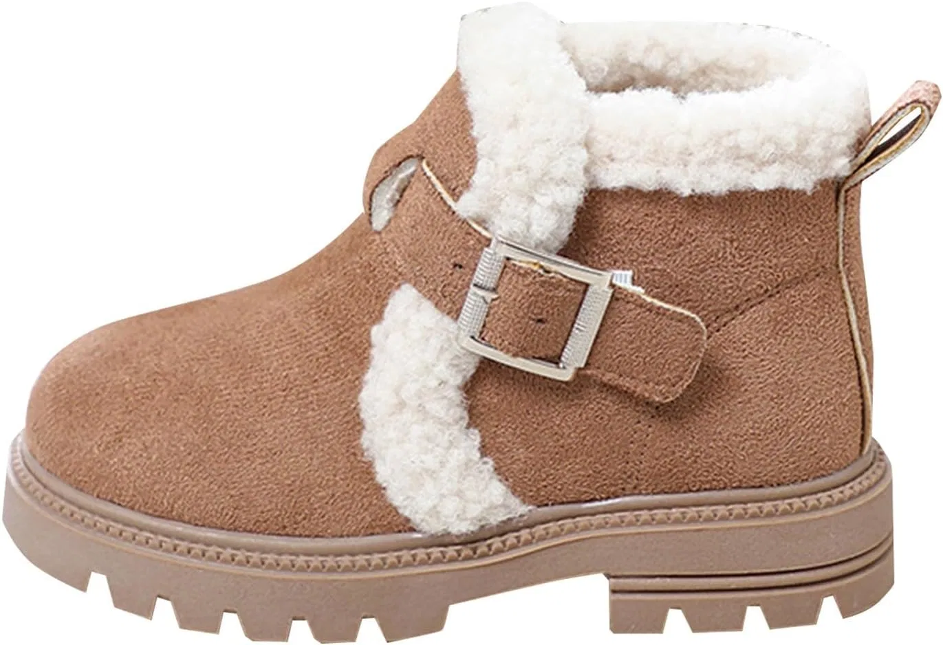 Детские зимние ботинки для девочек с флисовой подкладкой IWIHMIV, Khaki