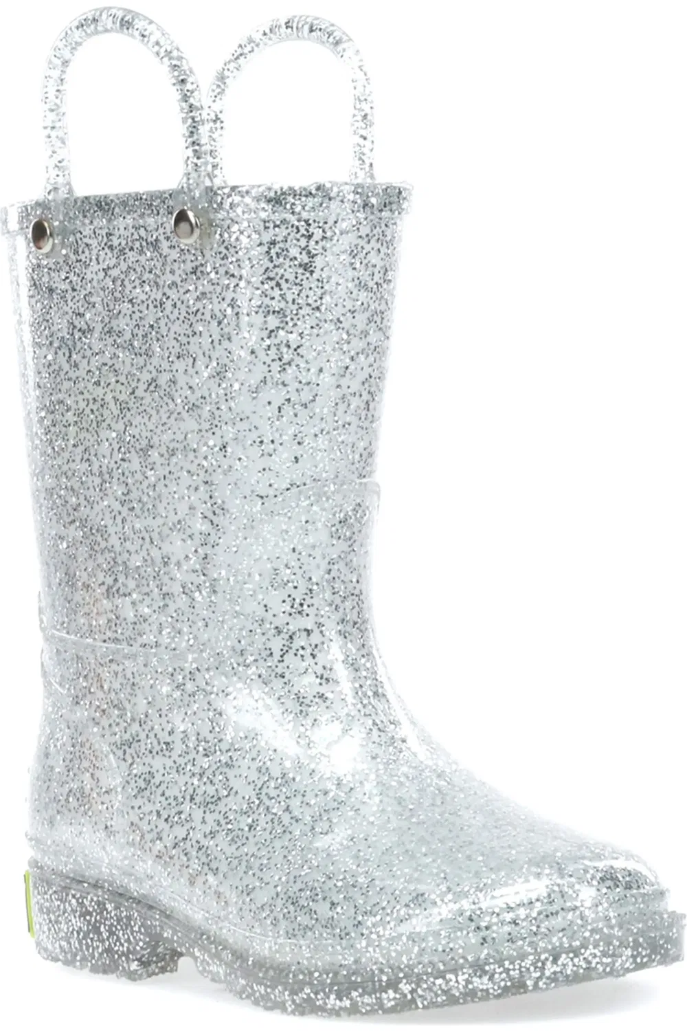 Детские дождевые сапоги блестящие водонепроницаемые Glitter Western Chief, Silver