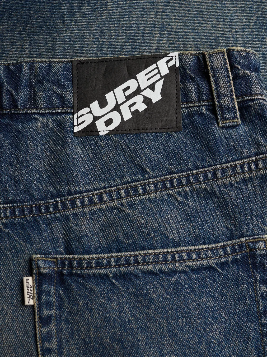 Шорты джинсовые Oversized Washed Superdry, синие — фото 2