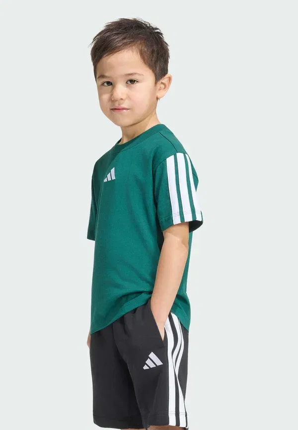 Детская базовая футболка - футболка с принтом Adidas Sportswear, белый/зеленый