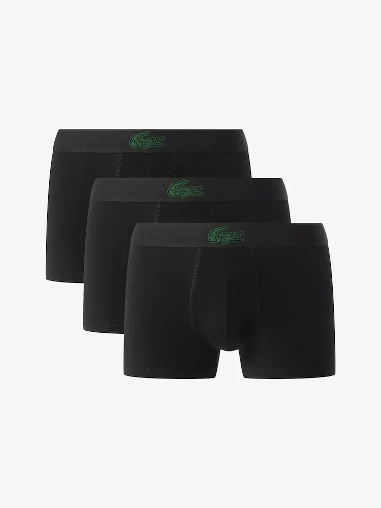 Боксеры мужские хлопковые LACOSTE, Black — фото 4