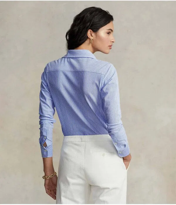 Женская рубашка с длинным рукавом Polo Ralph Lauren, Azzurro — фото 3