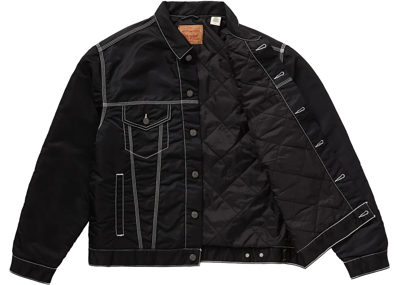 Мужская куртка-тракер Supreme Trucker Jacket, Black — фото 2
