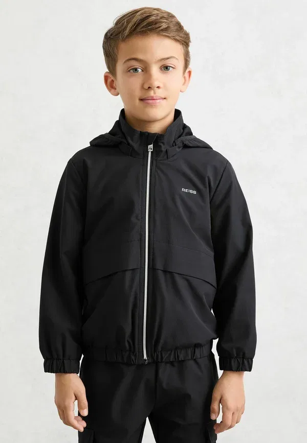 Куртка с капюшоном, водоотталкивающая, Ash zip-through hooded logo jacket, Reiss, темно-синий — фото 2