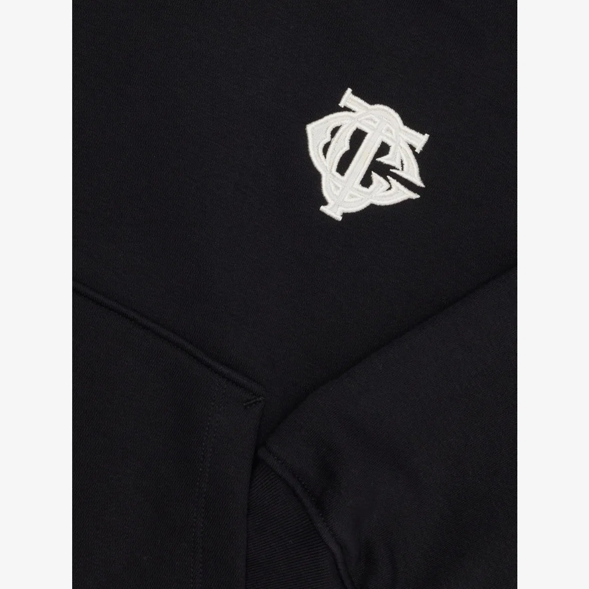 Толстовка с капюшоном и вышитым логотипом бренда Monogram, 5-10 лет The Couture Club, черный — фото 2