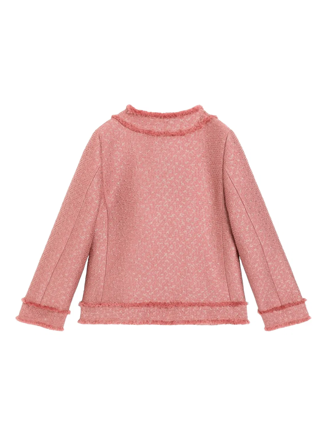 Твидовая куртка Dolce & Gabbana Kids, розовый — фото 2