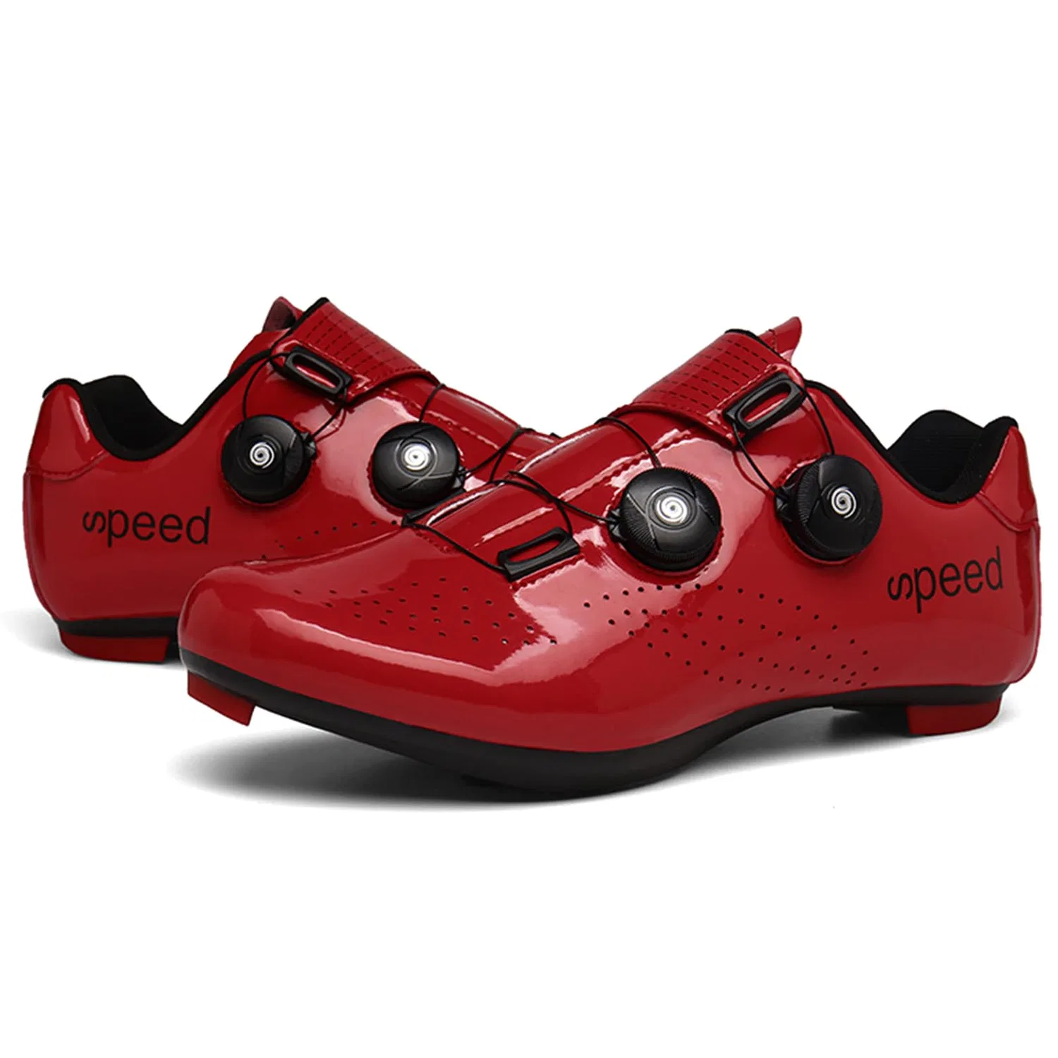 Детские велосипедные туфли дышащие совместимые с SPD SPD-SL Delta PENXZT, Red Rosso — фото 4