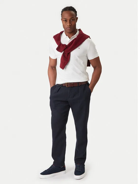 Поло regular fit Essential Tommy Hilfiger, белый — фото 2